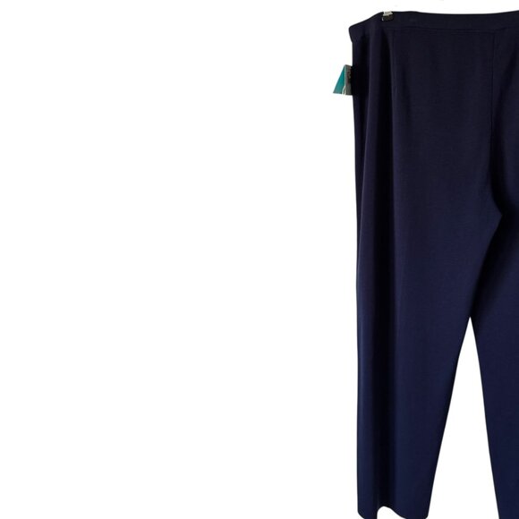 Ming Wang 3X Knit Pant Indigo Blue Pull On Comfort Straight Leg Basic Cut NWT - Picture 11 of 14